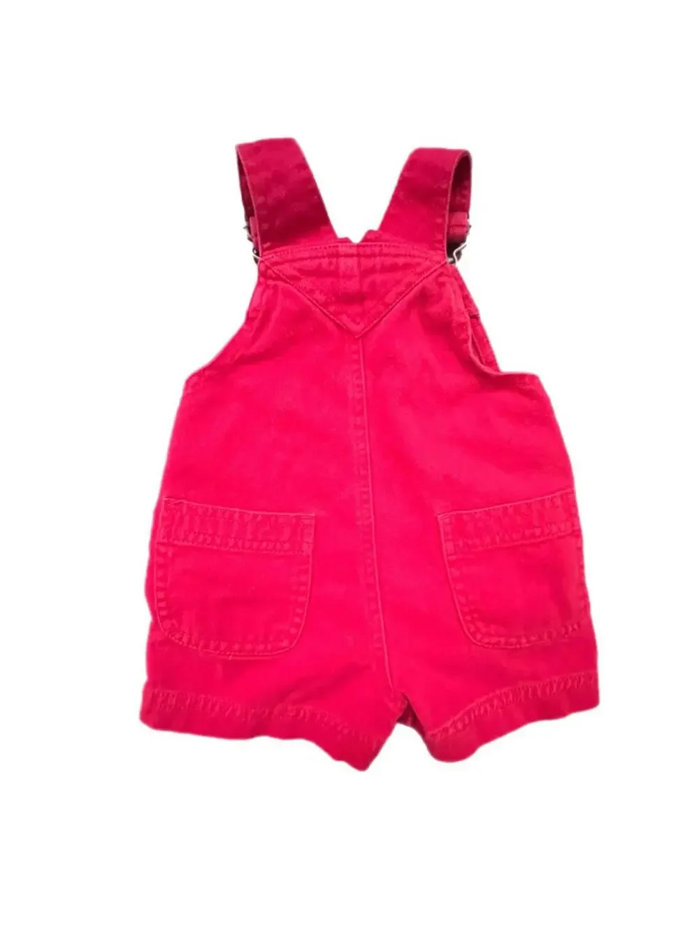 Vintage In Design KIDS Red Baseball Theme Short Overalls - 12m